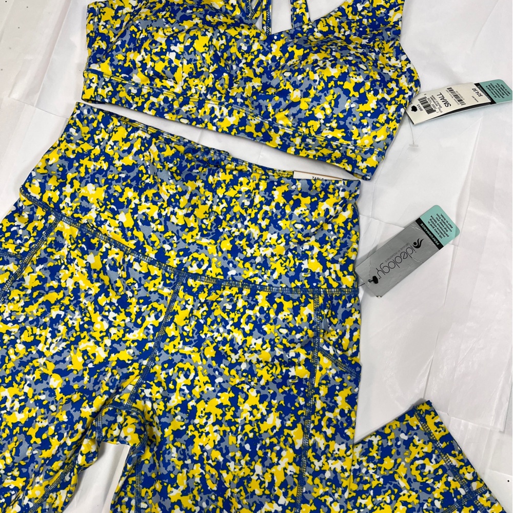 NWT Ideology workout performance set high rise capri & Crop Top & matching set